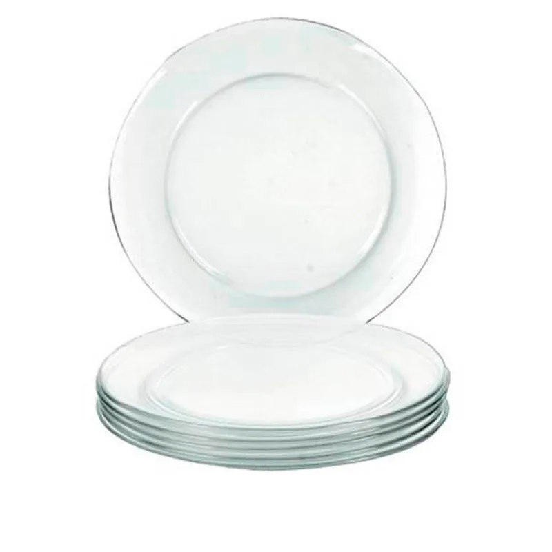 Conjunto De Pratos Rasos De Vidro 24 Peças Astral Gourmet P/ Kilo - Marinex