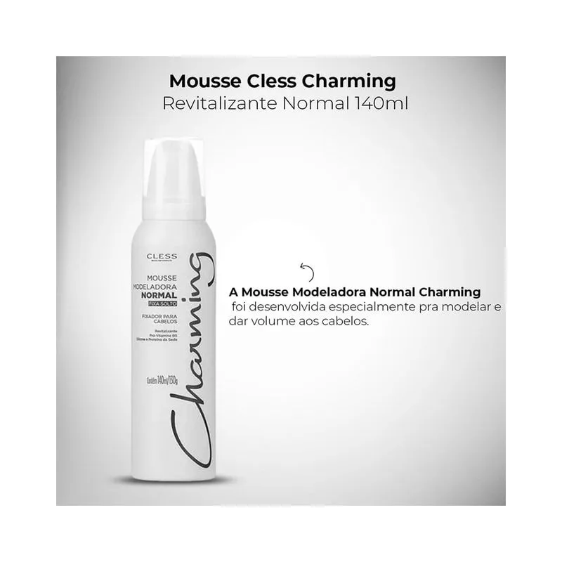 Mousse Cless Charming Revitalizante Normal 140ml CX 12