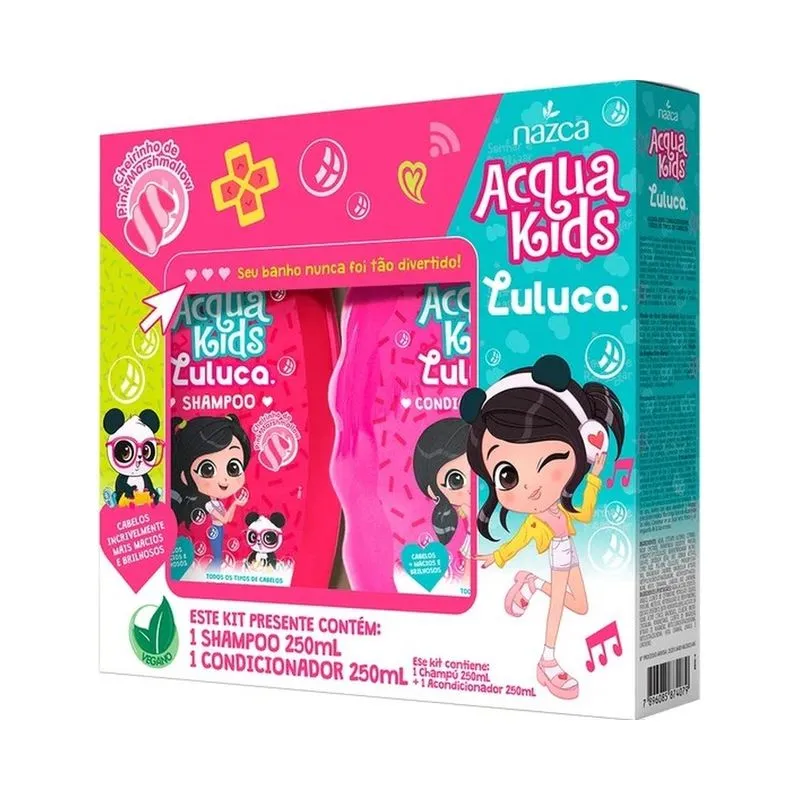 Kit Acqua Kids Shampoo 250ml + Condicionador 250ml Luluca CX 6