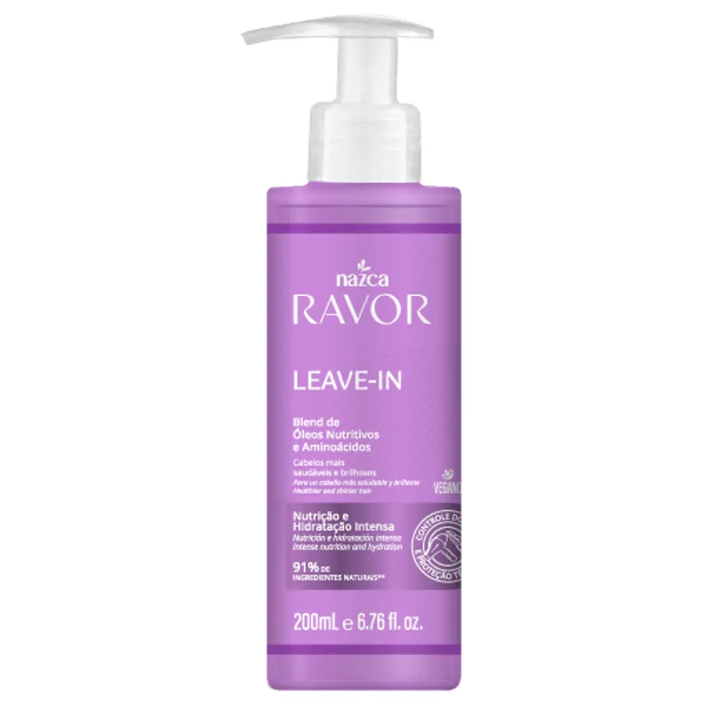 Leave-In Nazca Ravor Nutrição e Hidratação Intensa 200ml CX 12