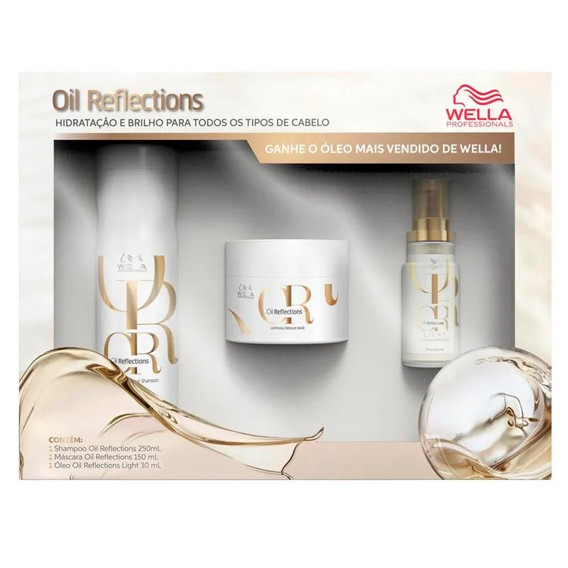 Wella Professionals Oil Reflections Kit – Shampoo + Máscara + Óleo Kit