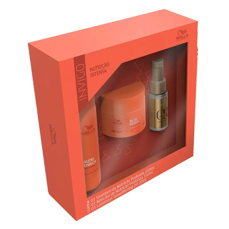 Wella Professionals Invigo Nutri Enrich Kit - Shampoo + Máscara + Óleo Capilar Kit
