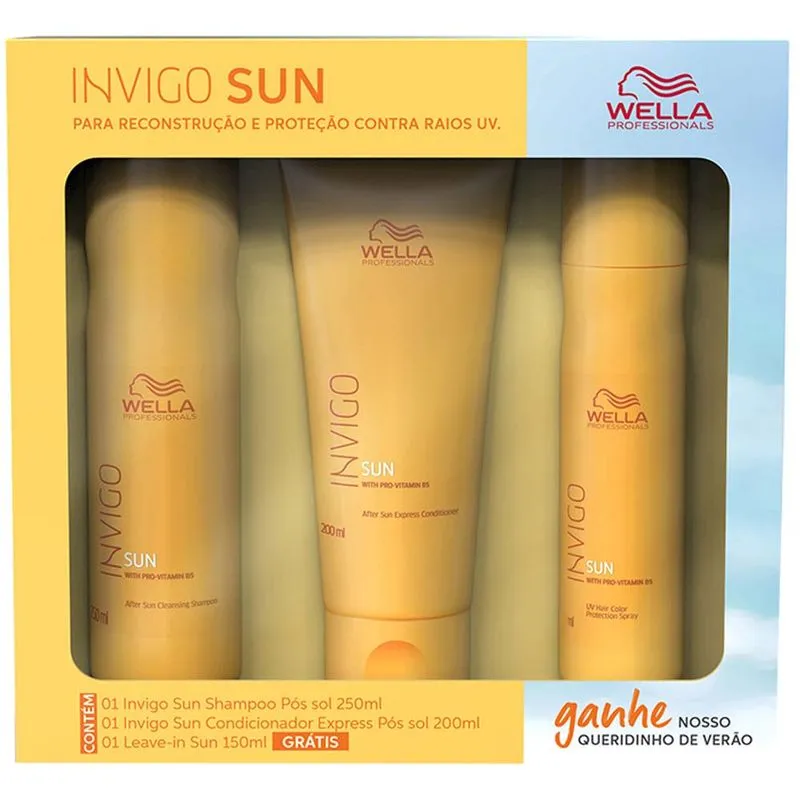 Wella Professionals Invigo Sun Kit Shampoo + Condicionador + Leave-in Kit