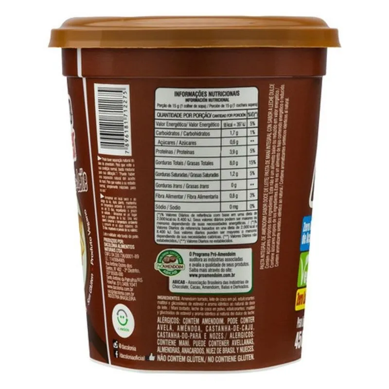 Amendopower Sabor Doce De Leite 450g - Dacolonia