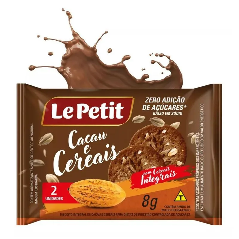 Sache Biscoito Cacau E Cereais Integral 180un Clinica