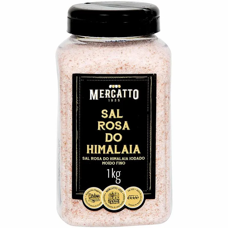 Sal Rosa Do Himalaia Moído Fino Mercatto 1kg