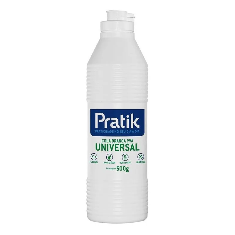Cola Branca Pratik Universal 500g Embalagem Com 12 Unidades