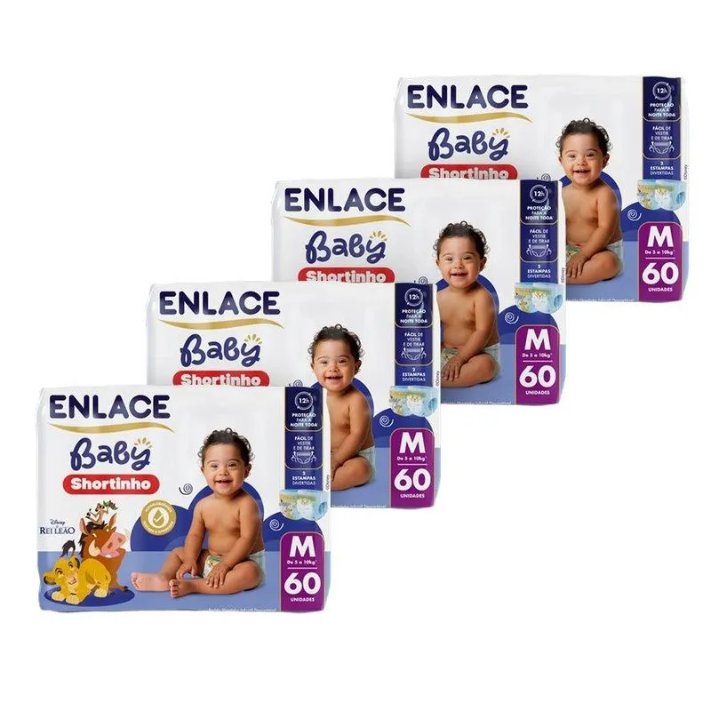 Fralda Descartável Enlace Baby Shortinho Disney Hiper M G XG XXG