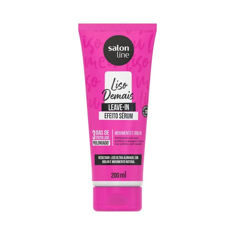 Leave-In Salon Line Liso Demais Efeito Sérum 200ml CX 6