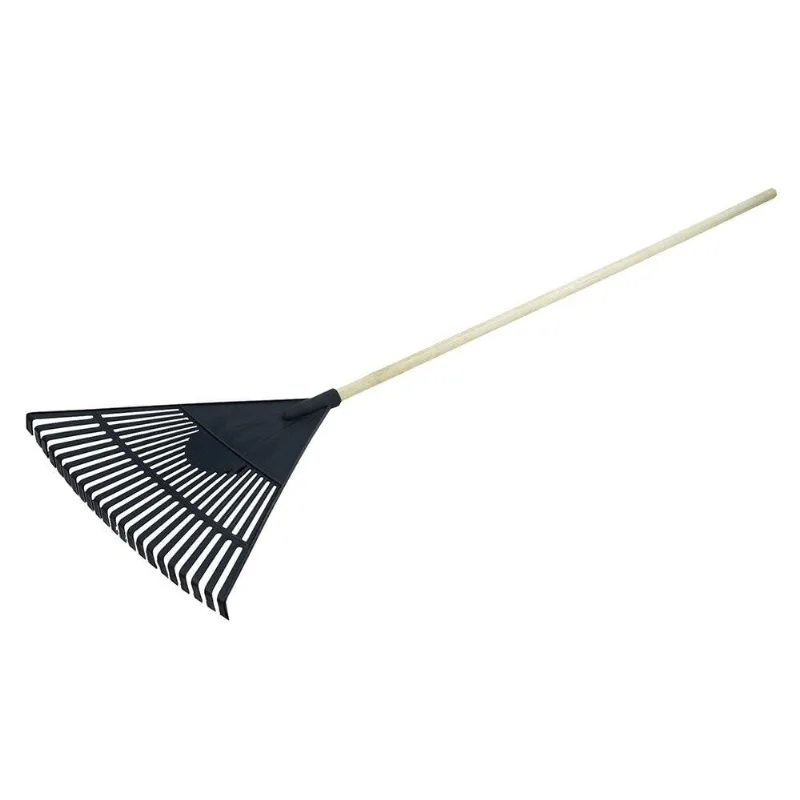 Vassoura Thompson Jardim Pvc 22 Dentes Preta Com Cabo - Embalagem Com 6 Unidades