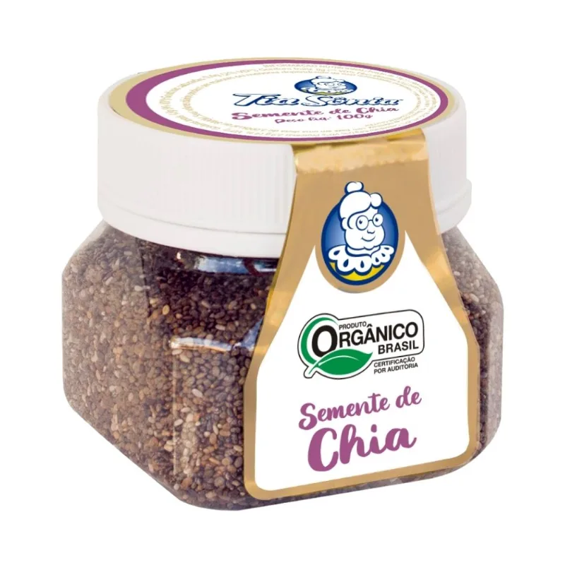 Semente Grão Chia Orgânica Premium Original 100g Tia Sônia