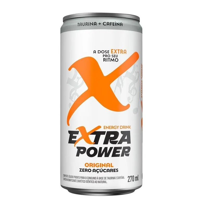 Energético Extra Power Sugar Free 270ml - Embalagem Com 6 Unidades