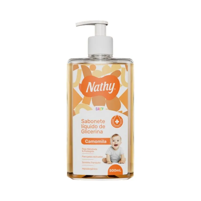 Sabonete Líquido Nathy Baby Glicerinado Camomila 500ml CX 6