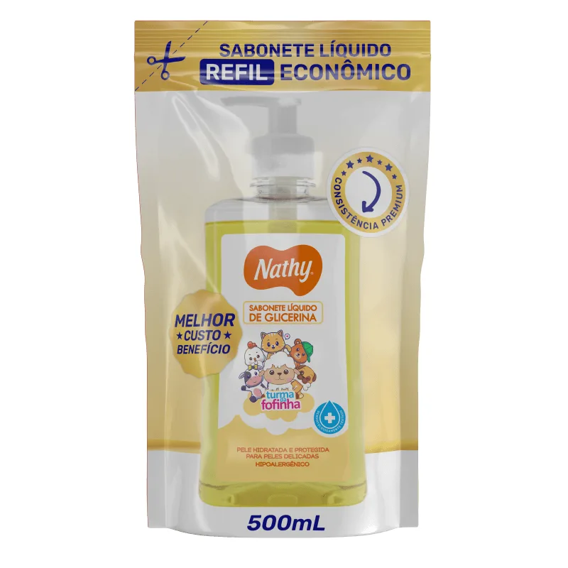 Sabonete Liquido Nathy 500ml Refil Glicerina T.fofinha CX 6