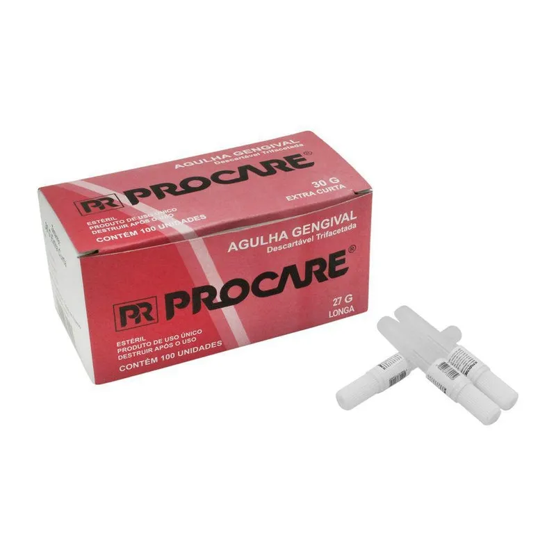Agulha Gengival 27G Longa Procare 100Und