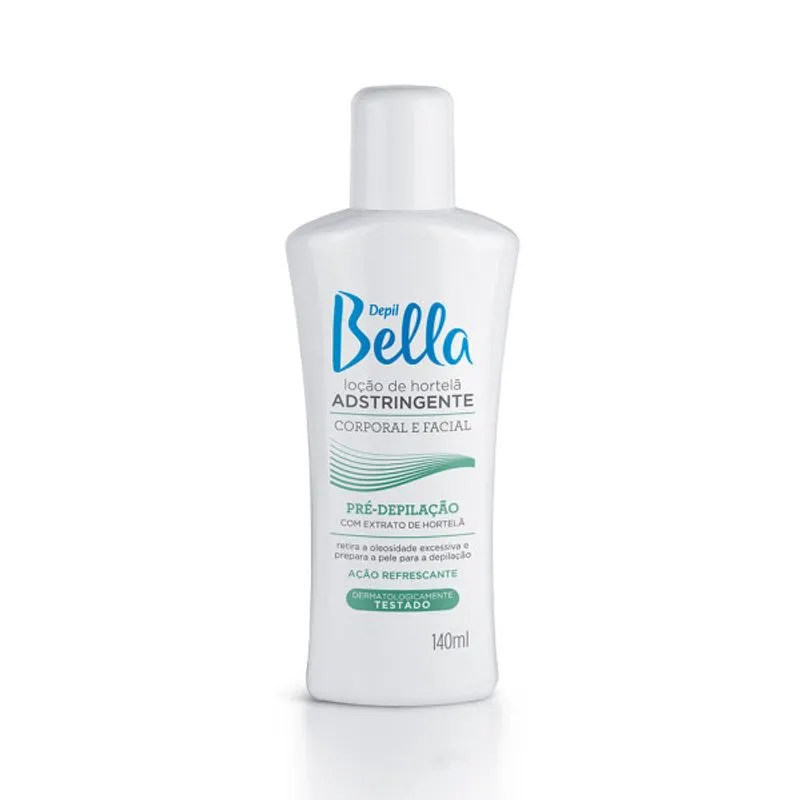 Loção Pré Depilatória Adstringente Depil Bella de Hortelã 140ml CX 12