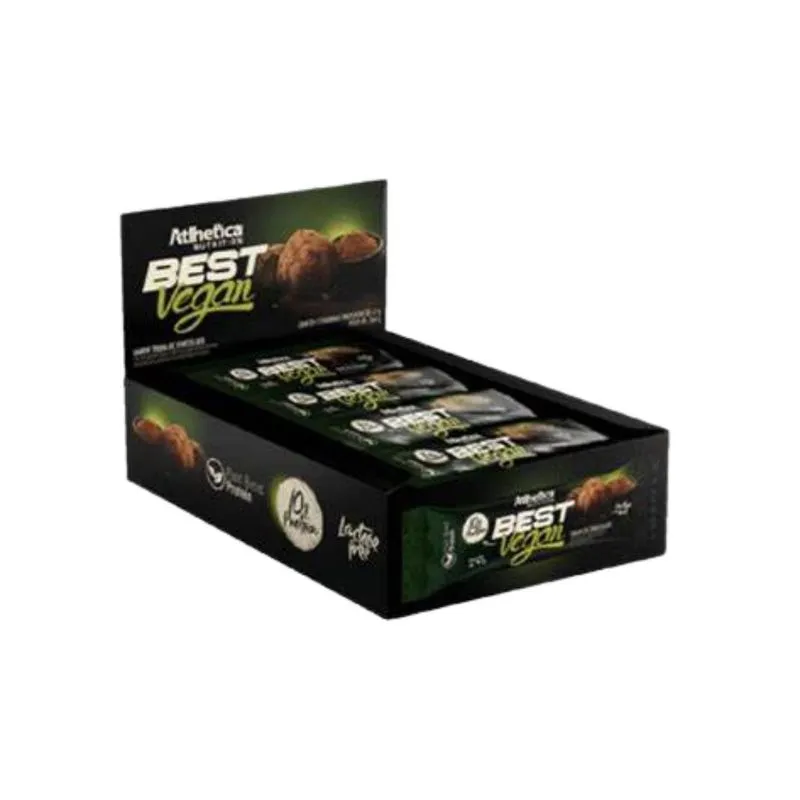 Caixa Barra Best Vegan Atlhetica Trufa De Chocolate 12un