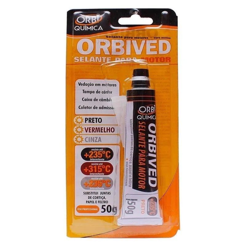 Selante P/ Motor Preto 12x50g - Orbi Química