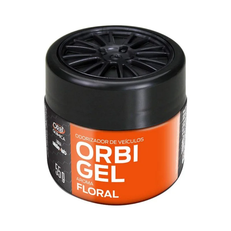 Odorizador Orbigel De Veículos Floral 55g - Embalagem Com 24 Unidades