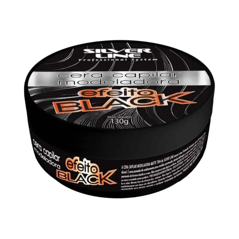 Cera Modeladora Lizan Silver Line Black 130g CX 24