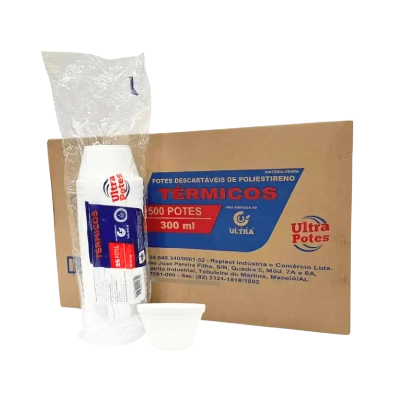 Pote de Isopor 300ml Ultratherm com 500 unidades
