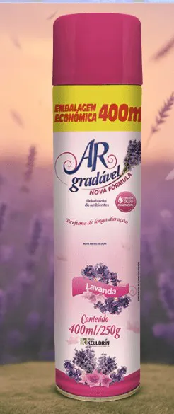 ODORIZADOR AR GRADAVEL LAVANDA AEROSOL 400ML - KELLDRIN