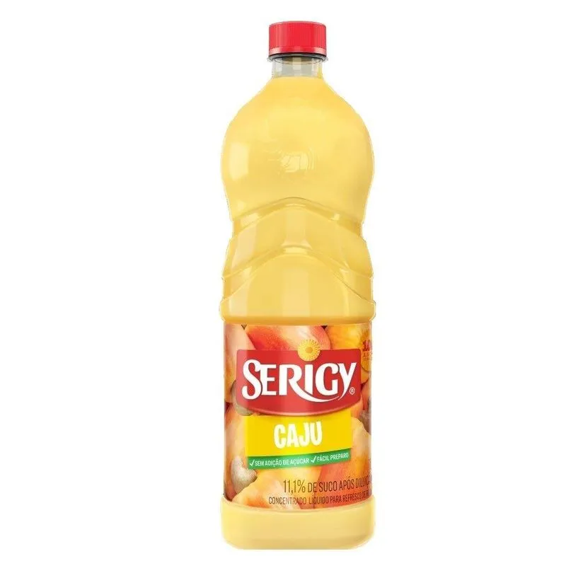 Suco Serigy Concentrado Caju 1litro - Embalagem Com 6 Unidades