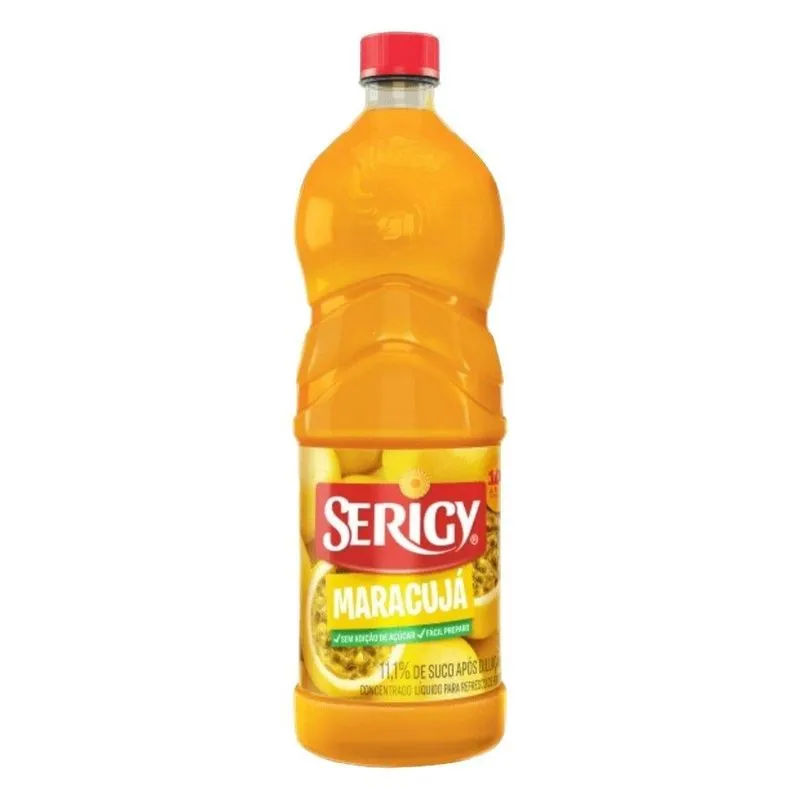 Suco Serigy Concentrado Maracujá 1 Litro - Embalagem Com 6 Unidades
