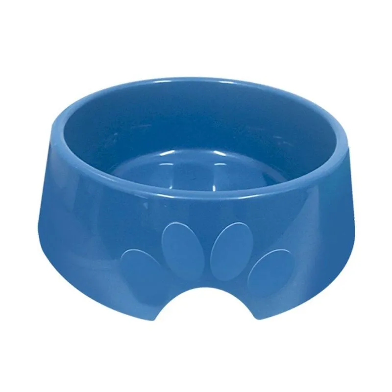 Comedouro Furacão Pet Pop N2 De Plástico Azul 1 Litro - Embalagem Com 12 Unidades
