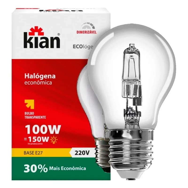 Lâmpada Halogena Kian 220x100W E27 - Embalagem c/ 10 unidades