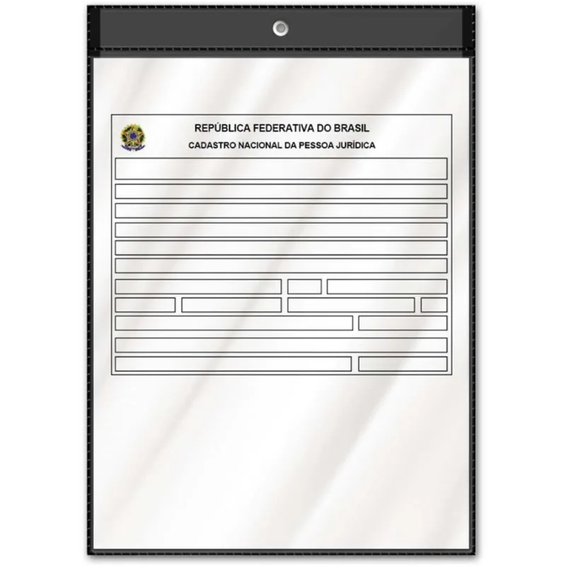 Porta Documento P/cartao Cnpj Preto 302x216mm