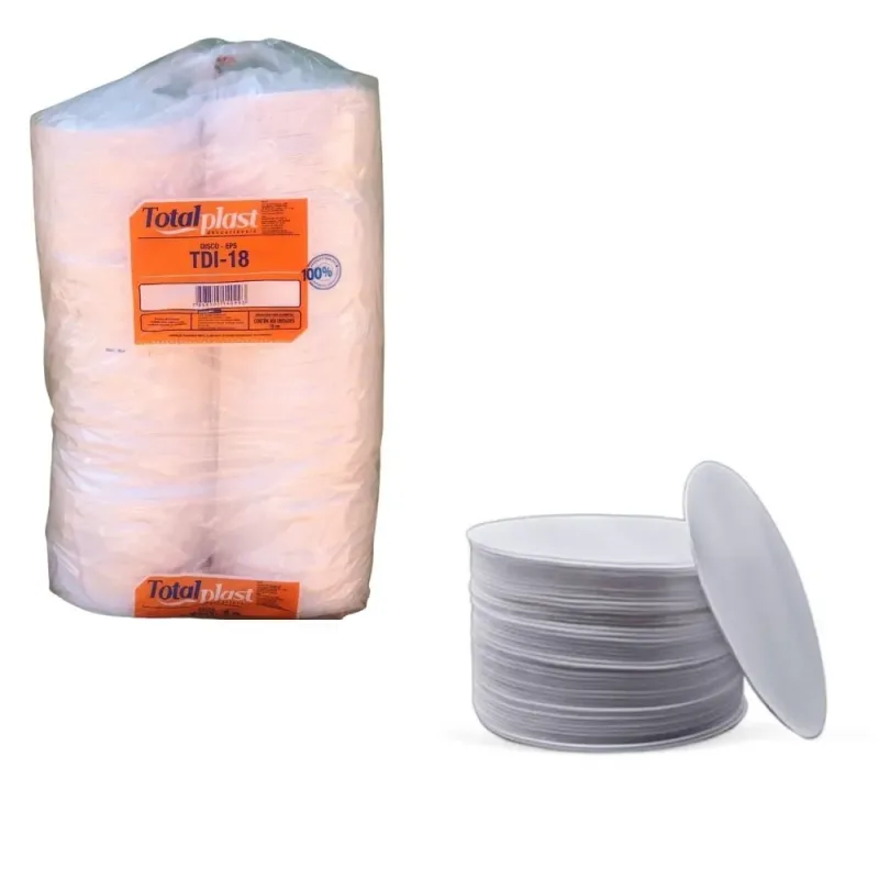 DISCO TOTALPLAST EPS 18CM BRANCO TDI-18 - 400 UND