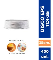 DISCO TOTALPLAST EPS 35CM BRANCO TDI-35 - 400 UND