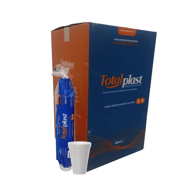 Copo De Isopor 300ml Totalplast Com 1.000 Unidades