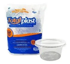KIT POTE E TAMPA 250ML REDONDO PP 18X24
