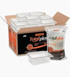 KIT POTE E TAMPA 500ML RETANGULAR PP 6X24