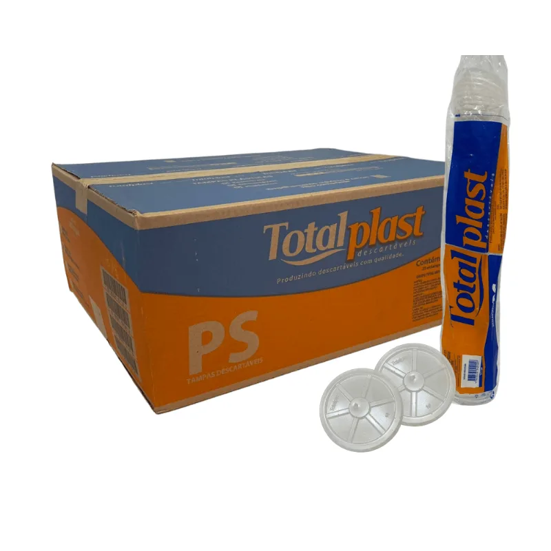 Tampa Transparente Para Copos Térmicos 120ml Totalplast Com 1.000 Unidades