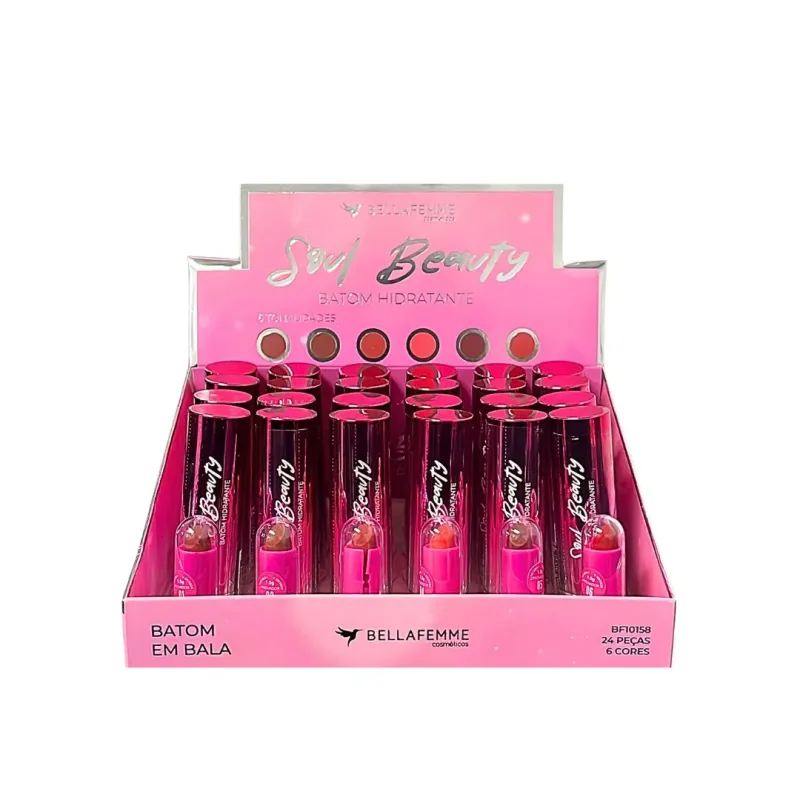 Batom Hidratante Soul Beauty C/24 Unid - Bella Femme (BF10158)
