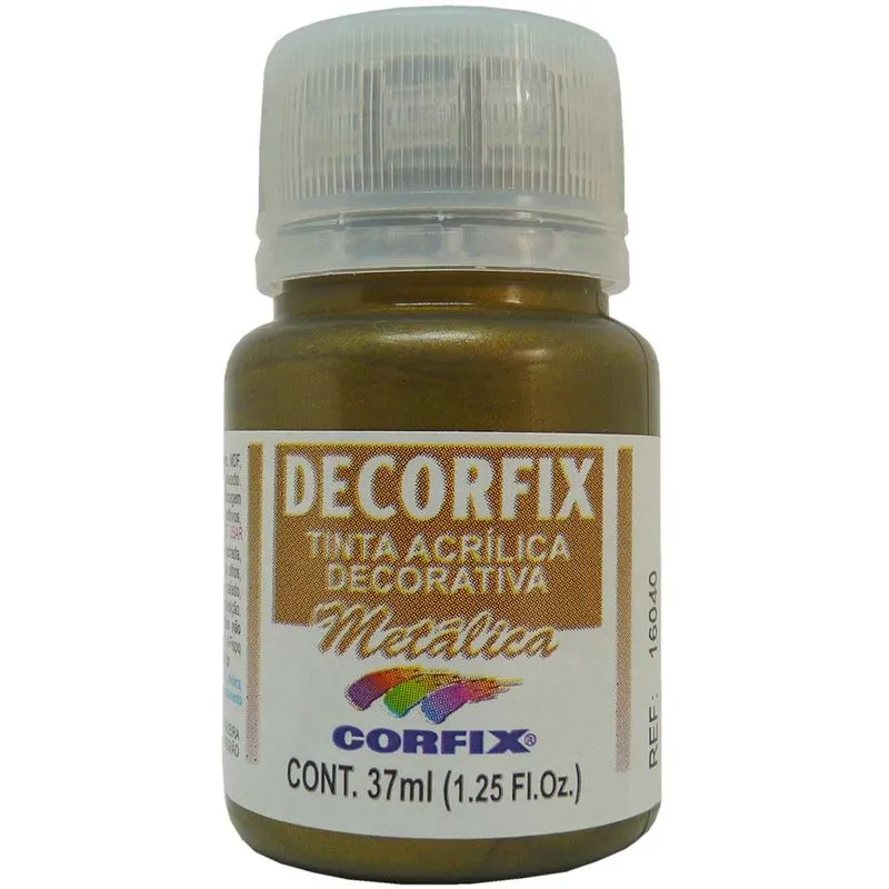 Tinta Acrilica Metalica Decorfix Bronze 37ML