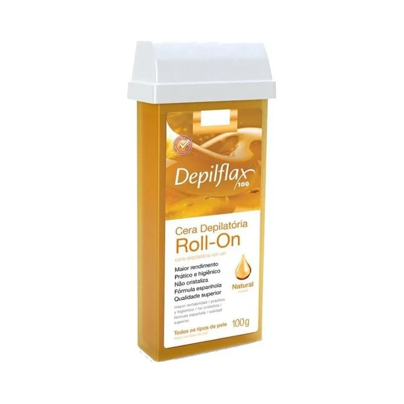 Cera Depilatoria Depilflax 100g Rollon Natural CX 24