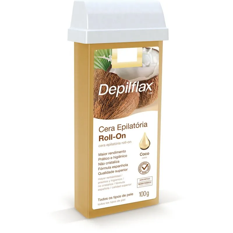 Cera Depilatoria Depilflax 100g Rollon Coco CX 24