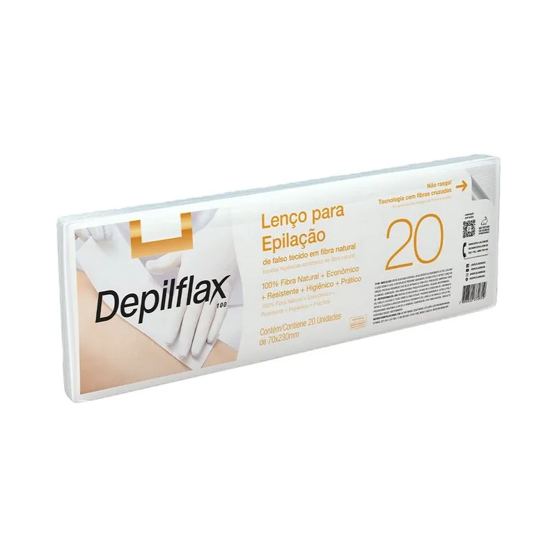Lenço para Epilação Depilflax TNT 20 Unidades CX 25