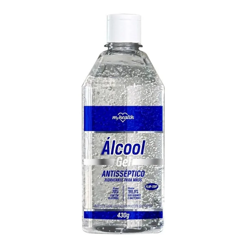 Gel Antisséptico My Health 70% Higienizador De Mãos 430g Embalagem Com 12 Unidades