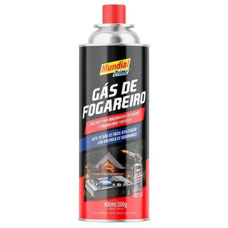 Gás Para Fogareiro 400Ml/200G Mundial Prime