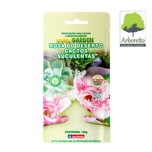 FERTILIZANTE ROSA DESERTO CACTOS SUCULENTAS 100G - Arboretto Garden Center