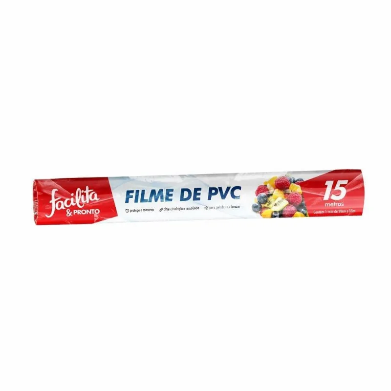 Filme Pvc Facilita &amp; Pronto Flowpack 28cmx15m - Embalagem Com 24 Unidades