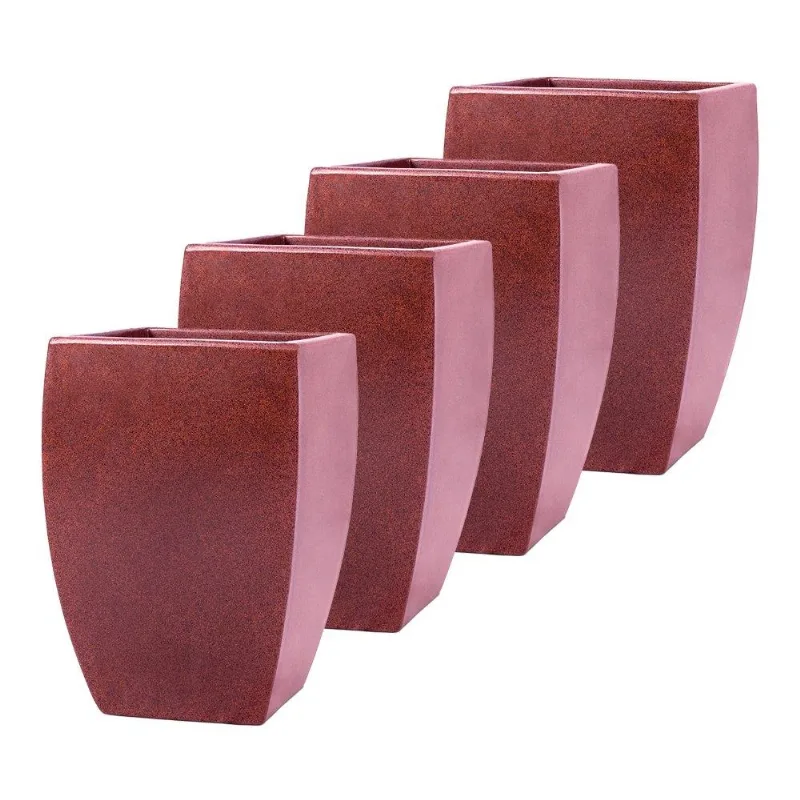 Vaso Jardim Cônico Afort Apolo Café 30cmX28cm - Embalagem com 4 Unidades