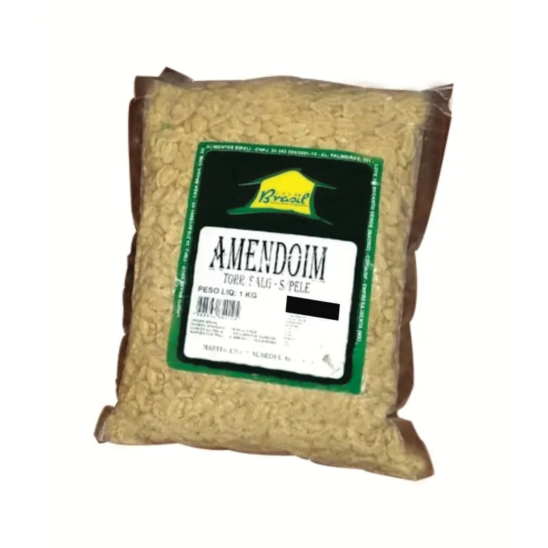 Amendoim Torrado E Salgado Sem Pele 5 Unidades X 1Kg = 5Kg