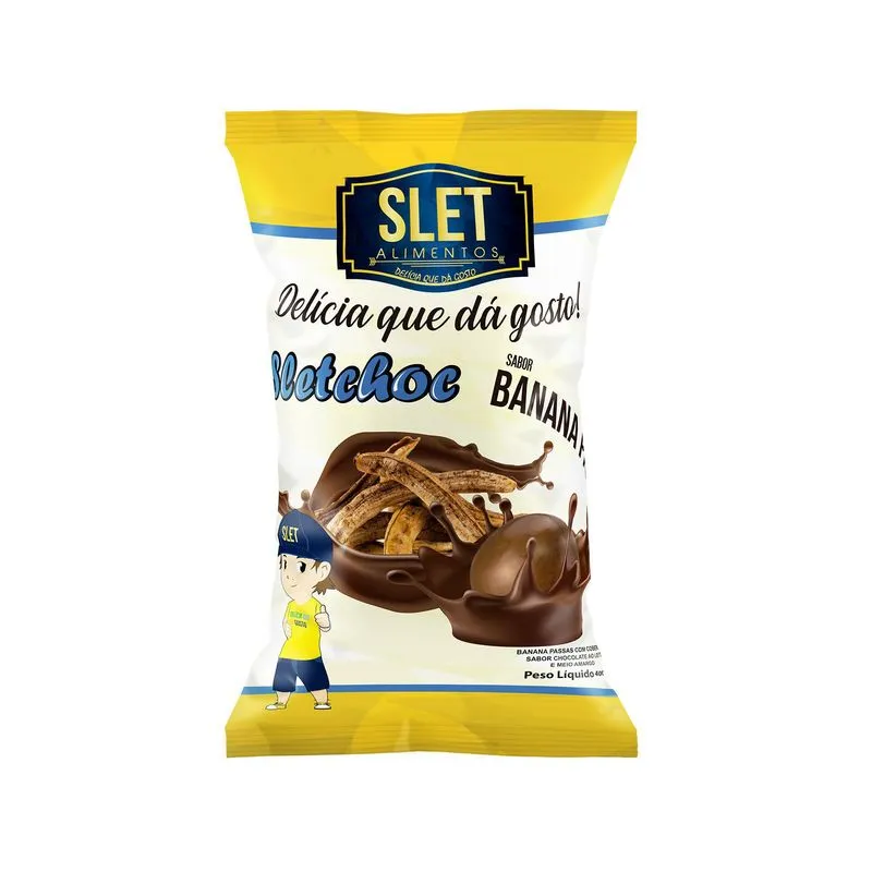 Kit Drageados De Banana Passa Ao Leite 20 Unid De 90g