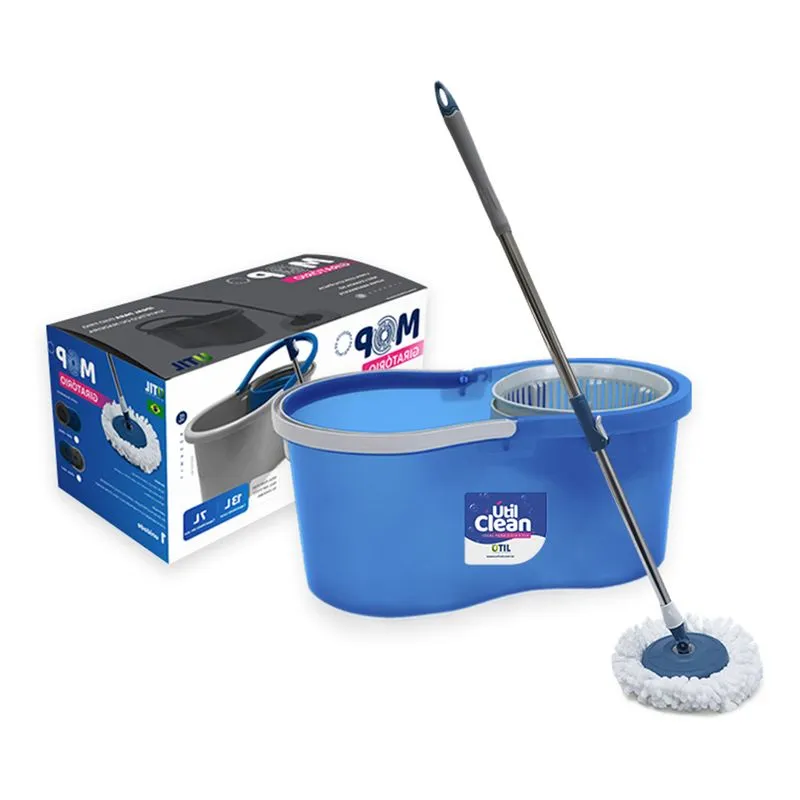 Mop Giratório Cesto de Plástico 13 Litros Útil